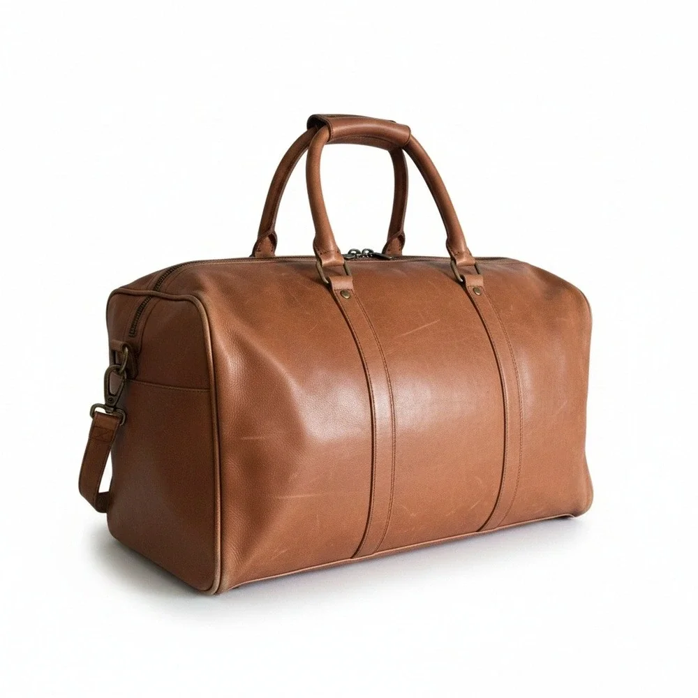 Crooked Stick Golf Club Evans Classic 2003 Genuine Leather Duffel Bag